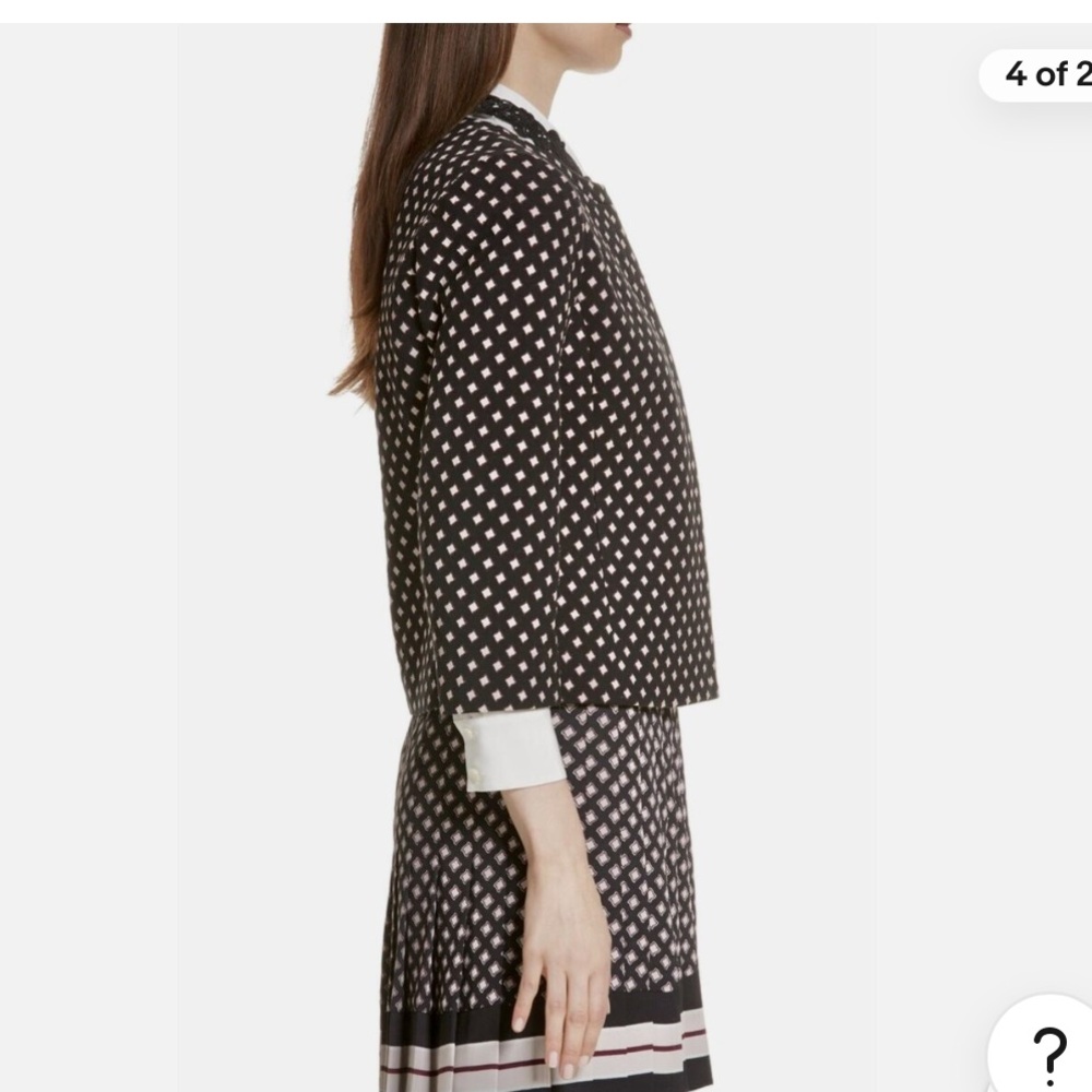 NWT Kate Spade diamond jacquard black open jacket - Picture 3 of 12